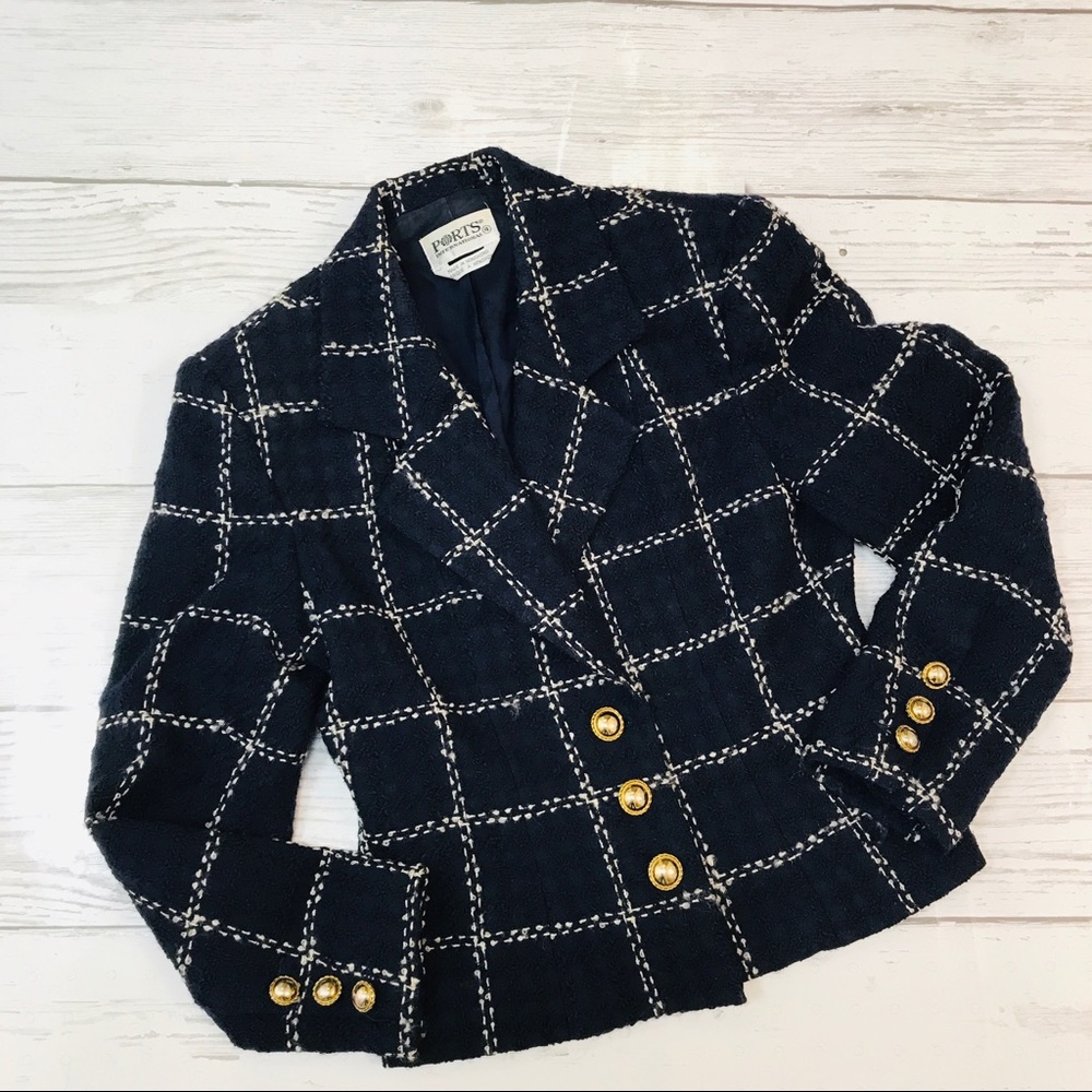 Vintage Ports 1961 Navy  Resort Military Buttons